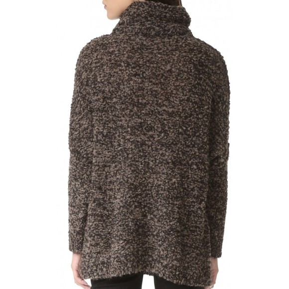 Free People Brown Black She’s All That Sweater Alpaca Blend Turtleneck Women XS - Picture 4 of 14